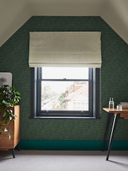 Graham & Brown Green Empress Grasscloth Wallpaper Sample - Image 1 of 3