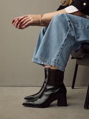Black Forever Comfort® Block Heeled Ankle Boots - Image 1 of 9