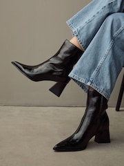 Black Forever Comfort® Block Heeled Ankle Boots - Image 2 of 9