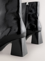 Black Forever Comfort® Block Heeled Ankle Boots - Image 9 of 9