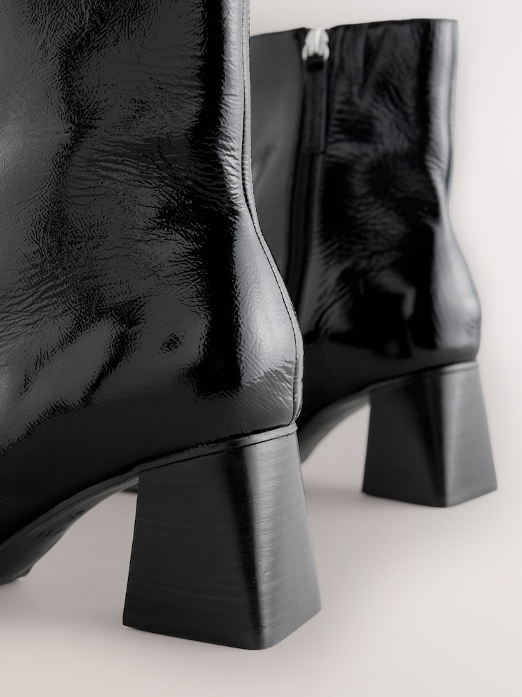 Black Forever Comfort® Block Heeled Ankle Boots - Image 9 of 9