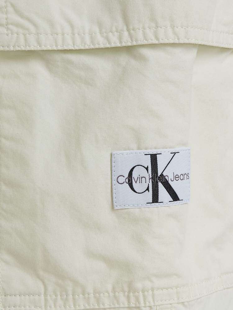 Calvin Klein Cream Logo Cargo Trousers - Image 6 of 6