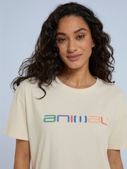 Animal Cream Womens Leena Boxy 100% Cotton T-Shirt - Image 4 of 8