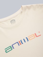 Animal Cream Womens Leena Boxy 100% Cotton T-Shirt - Image 7 of 8