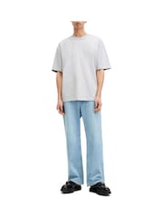 AllSaints Grey Isac Short Sleeve Crew 100% Cotton T-Shirt - Image 3 of 7
