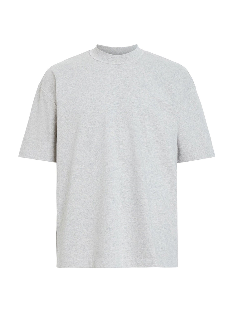 AllSaints Grey Isac Short Sleeve Crew 100% Cotton T-Shirt - Image 7 of 7