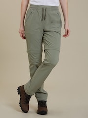 Mountain Warehouse Green Womens Explorer Zip-Off Quick Drying UV Trousers - Image 1 of 4