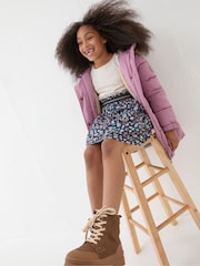 FatFace Lily Dusky Purple Longline Padded Coat - Image 3 of 6