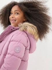 FatFace Lily Dusky Purple Longline Padded Coat - Image 4 of 6