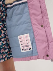 FatFace Lily Dusky Purple Longline Padded Coat - Image 5 of 6