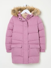 FatFace Lily Dusky Purple Longline Padded Coat - Image 6 of 6