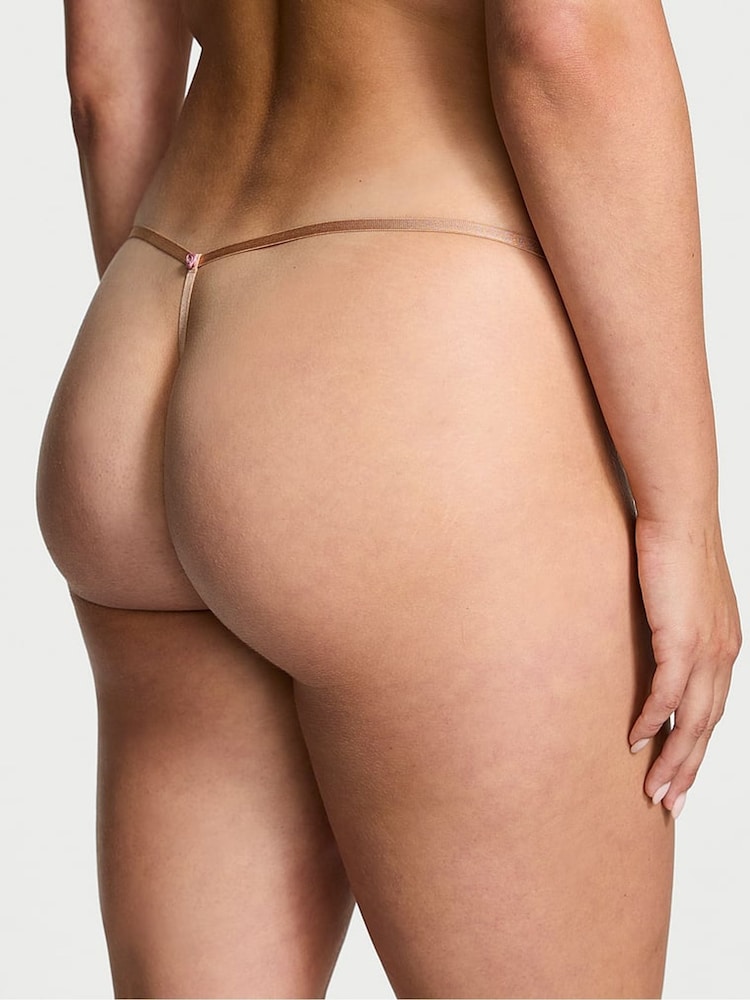 Victoria's Secret Praline Nude G String Lace Knickers - Image 2 of 3