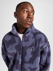Converse Purple Wordmark Full Zip Sherpa Jacket - Image 1 of 4