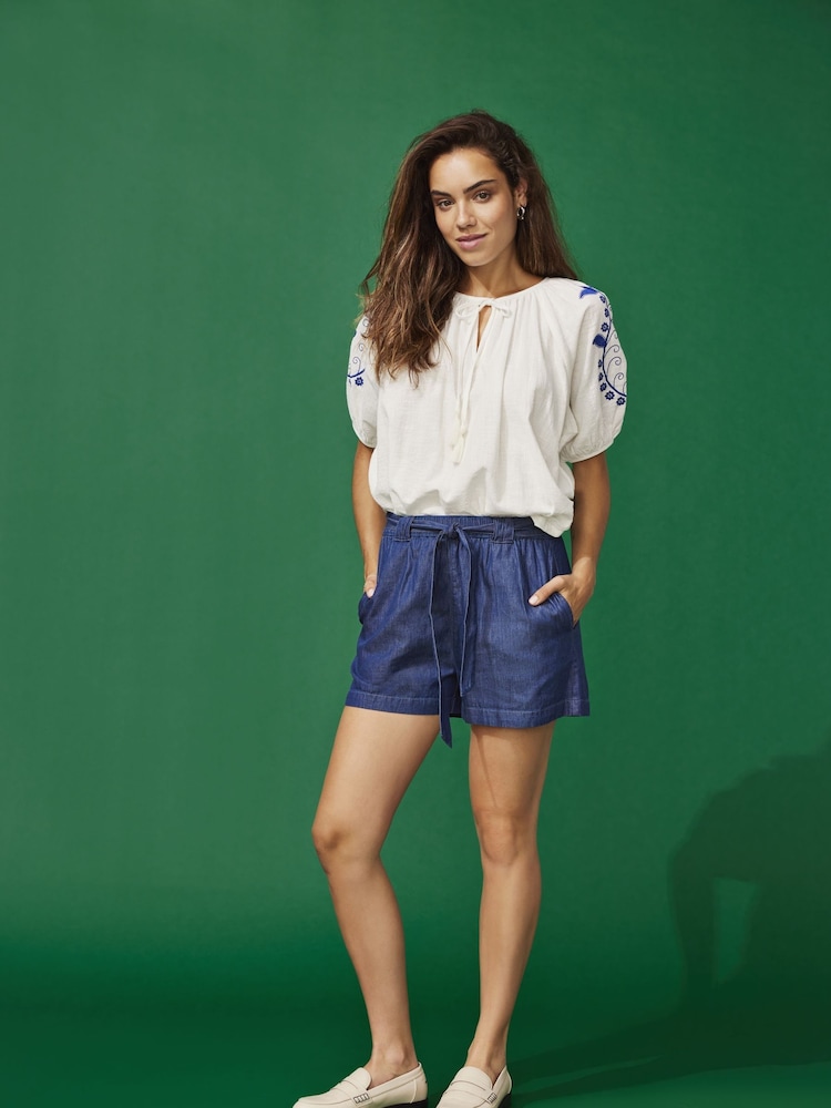 JDY 100% Cotton Embroidered Puff Sleeve Cheesecloth Blouse - Bild 1 von 4 JDY 100% Cotton Embroidered Puff Sleeve Cheesecloth Blouse - Bild 1 von 4
