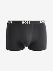 BOSS Grey Logo Waistband  Stretch Cotton Trunks 3 Pack - Image 4 of 4