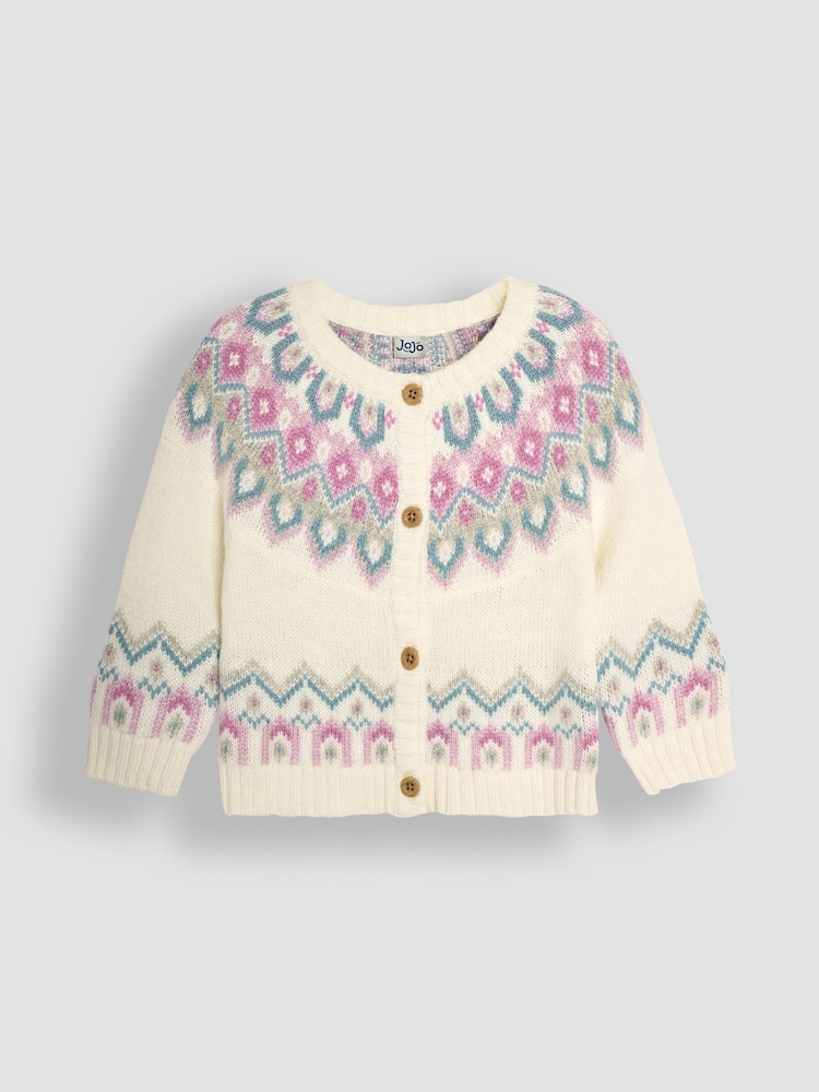 JoJo Maman Bébé Fair Isle Pattern Cardigan - Imagen 1 de 3 JoJo Maman Bébé Fair Isle Pattern Cardigan - Imagen 1 de 3
