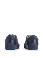 Start Rite Navy Blue Hopper Leather Double Rip Tape Pre-School Shoes - Image 4 of 6