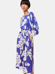 Whistles Blue Hawaiian Print Mabel Dress - Image 1 of 5