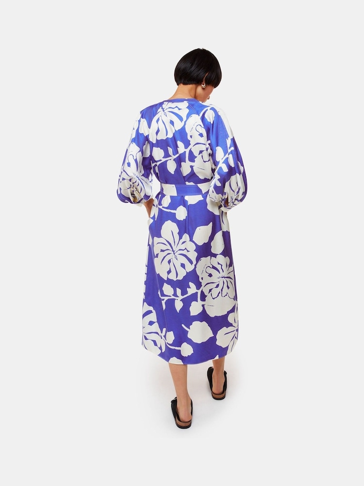 Whistles Blue Hawaiian Print Mabel Dress - Image 2 of 5 Whistles Blue Hawaiian Print Mabel Dress - Image 2 of 5