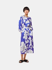 Whistles Blue Hawaiian Print Mabel Dress - Image 3 of 5