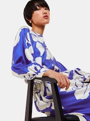 Whistles Blue Hawaiian Print Mabel Dress - Image 4 of 5