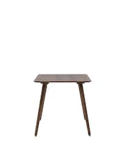 Gallery Home Dark Wood Temara Oak Style 4 Seater Square Dining Table - Image 4 of 5