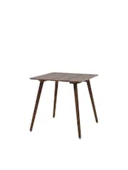 Gallery Home Dark Wood Temara Oak Style 4 Seater Square Dining Table - Image 5 of 5