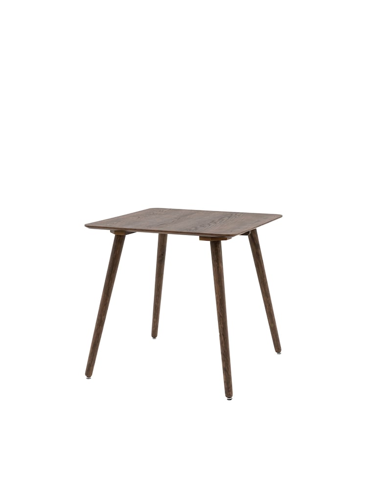Gallery Home Dark Wood Temara Oak Style 4 Seater Square Dining Table - Image 5 of 5