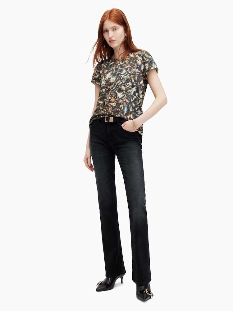 AllSaints Animal Print Caladesi Anna T-Shirt - Image 1 of 6