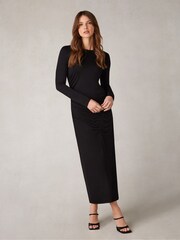 Ro&Zo Jersey Ruched Side Midaxi Dress - Image 1 of 7
