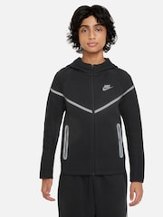 Nike Black Chrome Sportswear Tech Fleece+ Reflective Zip Up Hoodie - Image 1 of 10
