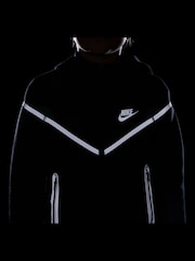 Nike Black Chrome Sportswear Tech Fleece+ Reflective Zip Up Hoodie - Image 3 of 10