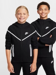 Nike Black Chrome Sportswear Tech Fleece+ Reflective Zip Up Hoodie - Image 7 of 10