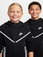 Nike Black Chrome Sportswear Tech Fleece+ Reflective Zip Up Hoodie - Image 9 of 10