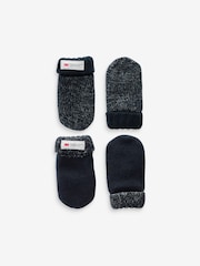 Navy Blue Thinsulate™ Mittens 2 Pack (3mths-6yrs) - Image 1 of 4