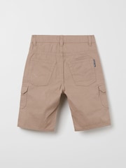 Polarn O. Pyret Brown Organic Cotton Cargo Shorts - Image 2 of 4