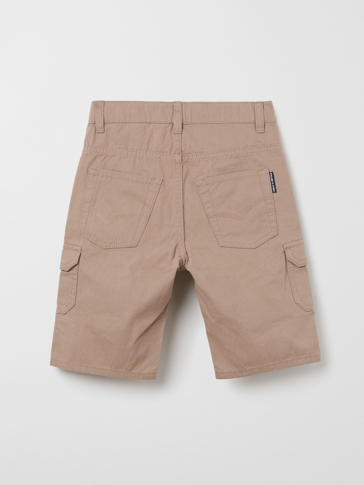 Polarn O. Pyret Brown Organic Cotton Cargo Shorts - Image 2 of 4