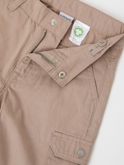 Polarn O. Pyret Brown Organic Cotton Cargo Shorts - Image 3 of 4
