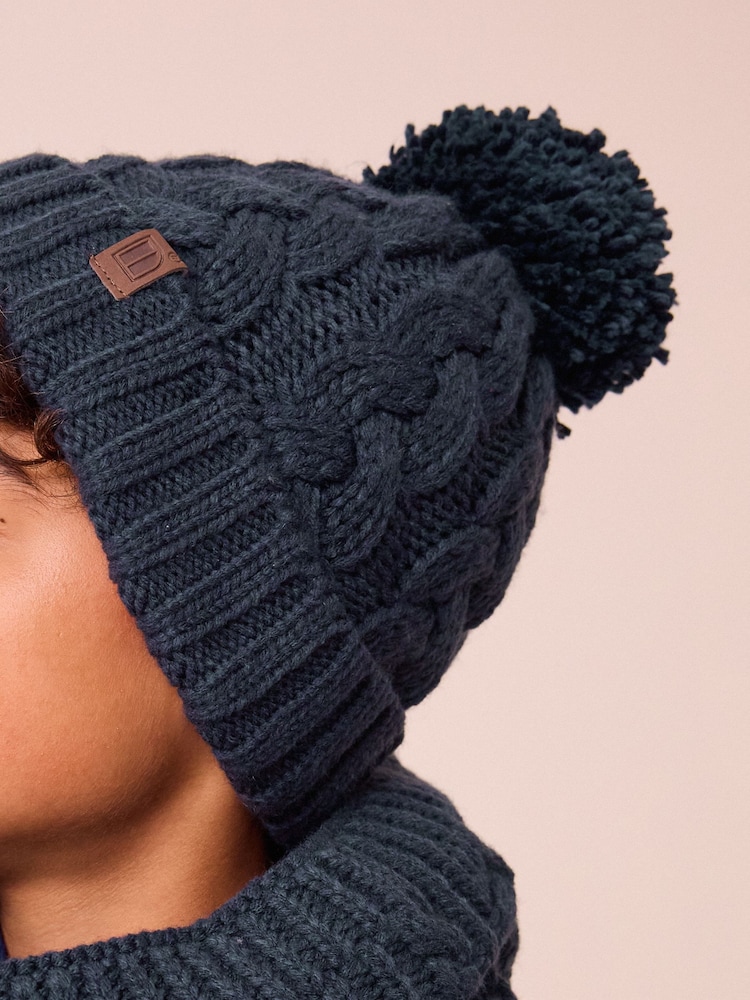Marineblau/blau - Snood mit Zopfmuster (1-16Jahre) - Bild 3 von 3 Marineblau/blau - Snood mit Zopfmuster (1-16Jahre) - Bild 3 von 3