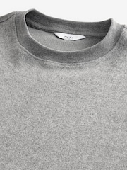 Grey Long Sleeves Brushed Crew T-Shirt - Image 6 of 7