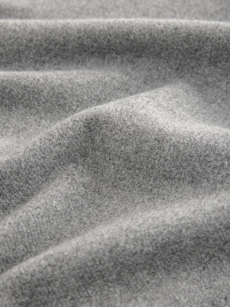 Grey Long Sleeves Brushed Crew T-Shirt - Image 7 of 7