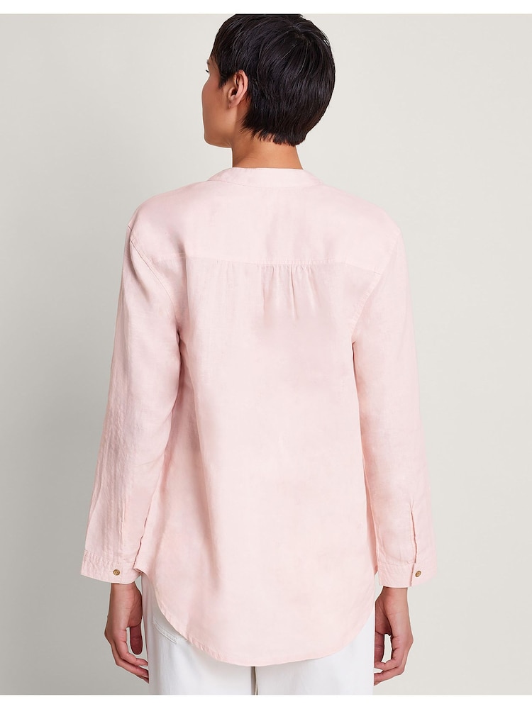 Monsoon Pink India 100% Linen Shirt - Image 2 of 5