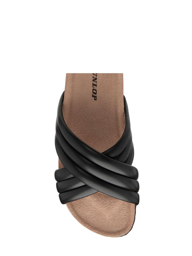 Dunlop Black Open Toe Mules Sandals - Image 4 of 4