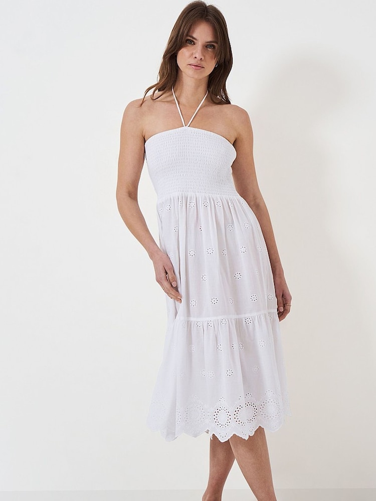 Crew Clothing White 100% Cotton 2-In-1 Beach Dress - Image 1 of 5
