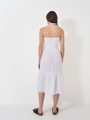 Crew Clothing White 100% Cotton 2-In-1 Beach Dress - Image 2 of 5