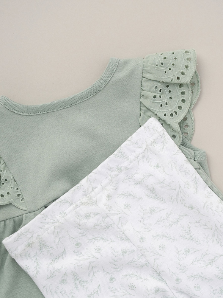 Lily & Jack Green 100% Cotton Top Leggings and Headband Outfit Set 3-Piece - Image 5 of 5