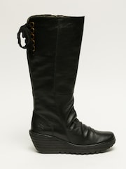 Fly London Yust kniehohe schwarze Stiefel - Bild 1 von 5