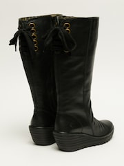Fly London Yust kniehohe schwarze Stiefel - Bild 2 von 5