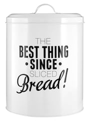 Maison by Premier White Pun And Games Bread Bin - Image 1 of 4