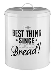 Maison by Premier White Pun And Games Bread Bin - Image 2 of 4